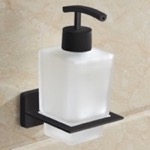 Nameeks NCB62 Matte Black Wall Mounted Frosted Glass Soap Dispenser